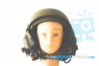 Helmet Of Soldier Stock Photo