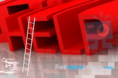 Help And Ladder  Stock Image