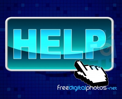 Help Button Means World Wide Web And Advice Stock Image