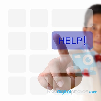 Help Button On Keyboard Stock Image