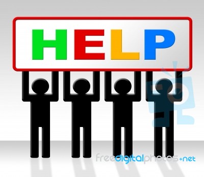 Help Support Represents Information Helps And Solution Stock Image