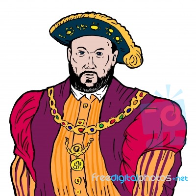 Henry Viii Front Stock Image