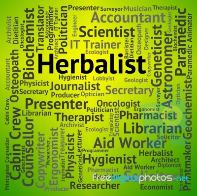 Herbalist Job Represents Jobs Work And Hiring Stock Image