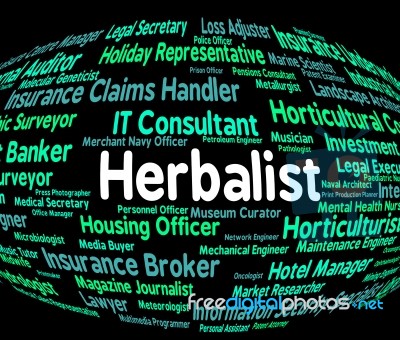 Herbalist Job Showing Career Recruitment And Experts Stock Image