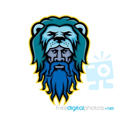 Hercules Wearing Lion Skin Mascot Stock Image