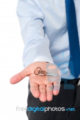 Here Is Your Cabin Key Stock Photo