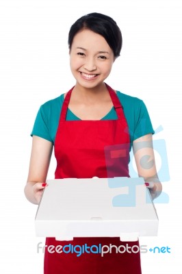 Here Is Your Order Sir! Stock Photo