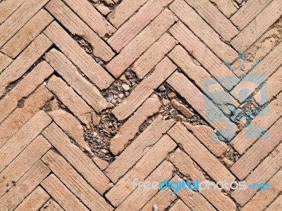 Herringbone Brick Pattern Stock Photo