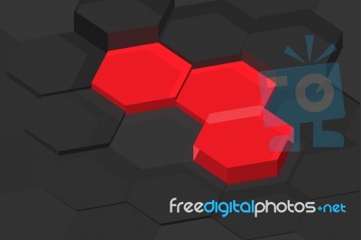 Hexagonal Concept Shape Scene Stock Image