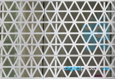 Hexagons Steel Facade Stock Photo