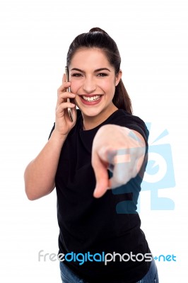 Hey Dear, Call For You ! Stock Photo