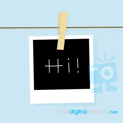 Hi Card Stock Image