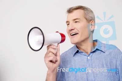 Hi Everyone, Listen To Me ! Stock Photo