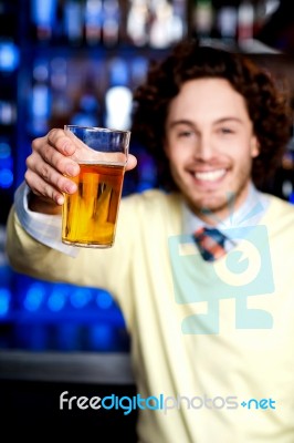 Hi Guys, Cheers Stock Photo