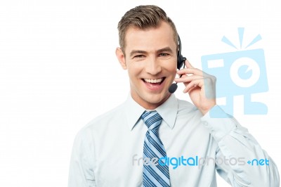 Hi, How Can I Help You ? Stock Photo