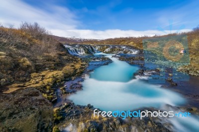 Hidden Waterfall In The Forest Stock Photo