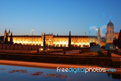 Hieronymites Monastery In Lisbon (sunset) Stock Photo