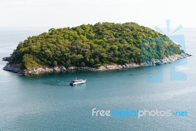 High Angle View Island And Andaman Sea Stock Photo