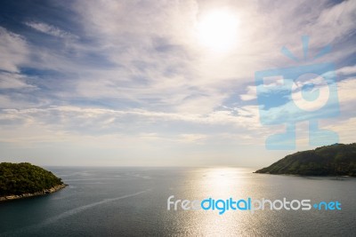 High Angle View Island And Andaman Sea Stock Photo