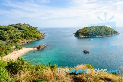 High Angle View Island And Andaman Sea Stock Photo