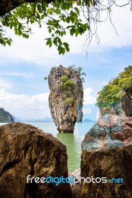 High Angle View Khao Tapu Island Stock Photo