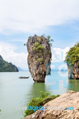 High Angle View Khao Tapu Island Stock Photo