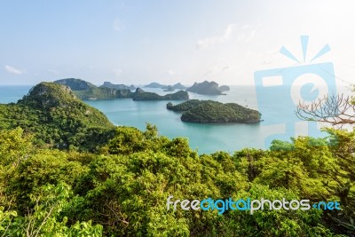 High Angle View Mu Ko Ang Thong Stock Photo