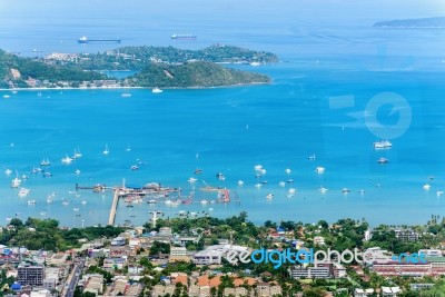 High Angle View Pier For Tour Stock Photo