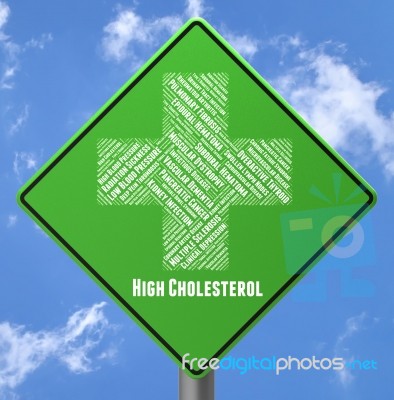 High Cholesterol Represents Ill Health And Affliction Stock Image