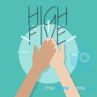 High Five Illustration Stock Image