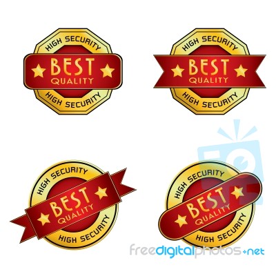 High Security & Best Quality Logo For Pattern Design. High Security & Best Quality Logo Isolated On White Background Stock Image