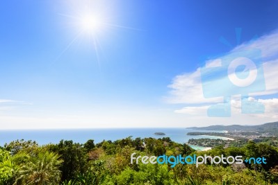 High View Hat Kata Karon In Phuket Island Stock Photo