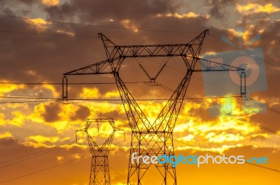 High Voltage Stock Photo