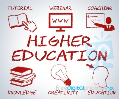 Higher Education Indicates Tertiary School And College Stock Image