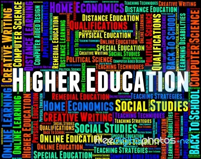 Higher Education Meaning Schooling Training And Educated Stock Image