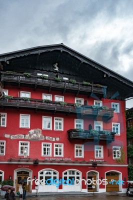 Highly Decorated Building And Bar In St Wolfgang Stock Photo