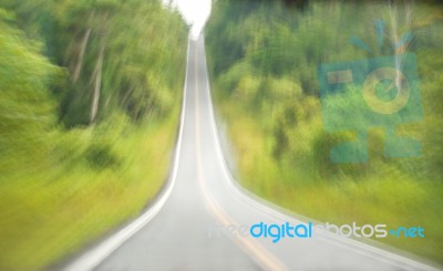 Highway In Motion Blur Stock Photo