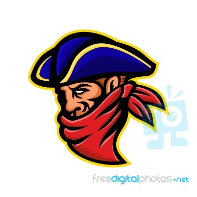 Highwayman Or Robber Mascot Stock Image