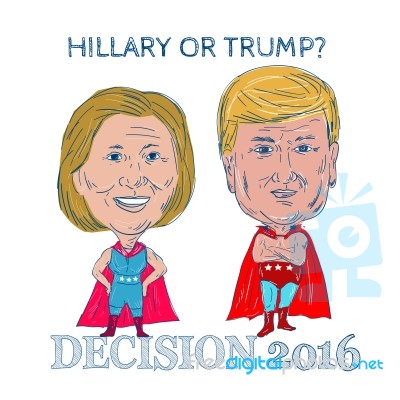 Hillary Or Trump Decision 2016 Stock Image