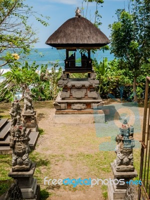 Hindu Alter On Some Sea Cliffs Stock Photo