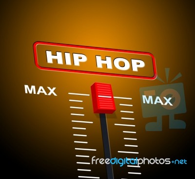 Hip Hop Music Represents Sound Track And Acoustic Stock Image