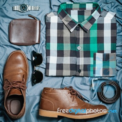 Hipster Clothes And Accessories Stock Photo