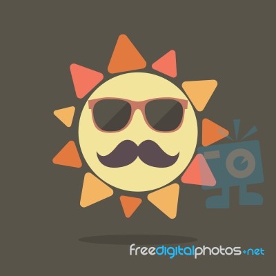 Hipster Summer Sun Stock Image