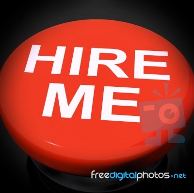 Hire Me Switch Shows Employment Online Stock Image