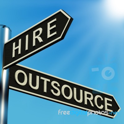 Hire Or Outsource Directions Stock Image