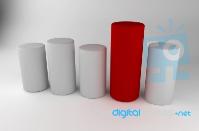 Histogram 3D Stock Image