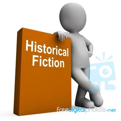 Historical Fiction Book And Character Means Books From History Stock Image