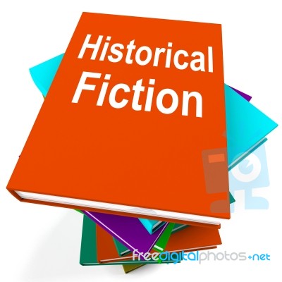 Historical Fiction Book Stack Means Books From History Stock Image