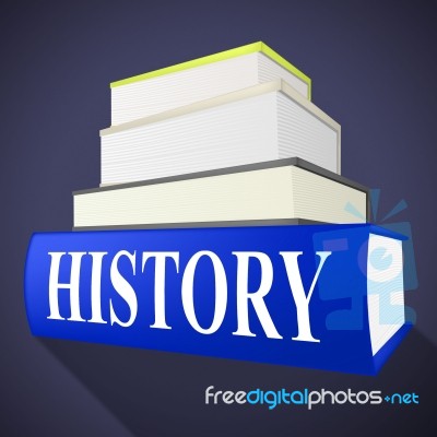 History Books Means Timeline Info And Inform Stock Image