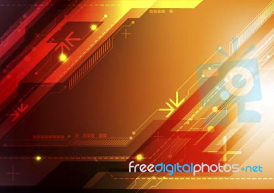 Hitech Glowing Technology Background Stock Image